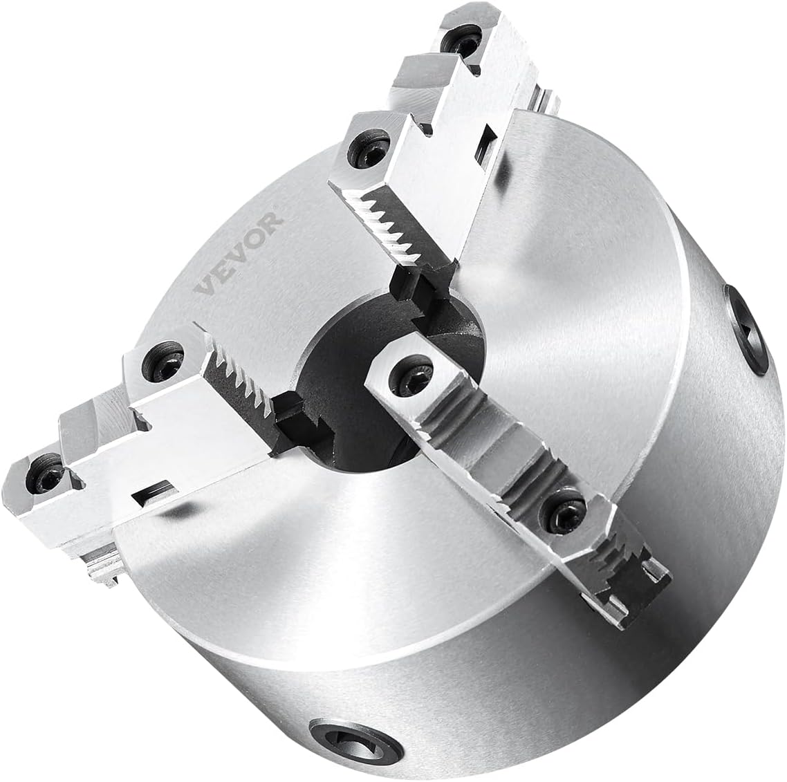 VEVOR 3-Jaw Lathe Chuck, 8'', Self-Centering Lathe Chuck, 0.16-8 in/4-200 mm Clamping Range with T-key Fixing Screws Hexagon Wrench, for Lathe 3D Printer Machining Center Milling Drilling Machine